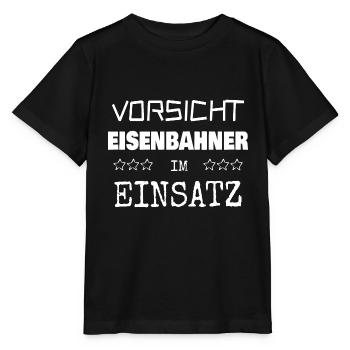Gift for Railroad Worker - Stanley/Stella MINI CREATOR Kids’ T-Shirt - black - Front - Mikhail (115cm)