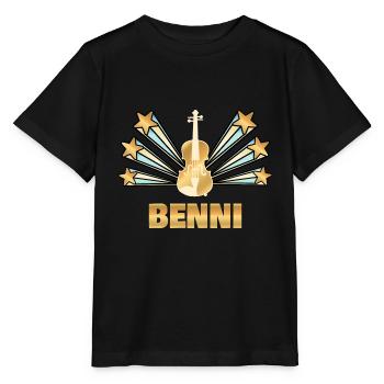 Musical instrument Benni - Stanley/Stella MINI CREATOR Kids’ T-Shirt - black - Front - Mikhail (115cm)