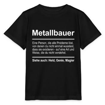 Métallurgistes - T-shirt bio MINI CREATOR Stanley/Stella Enfant - noir - Devant - Mikhail (115cm)