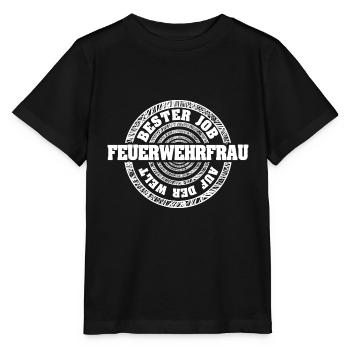 Job Firefighter - Stanley/Stella MINI CREATOR Kids’ T-Shirt - black - Front - Mikhail (115cm)