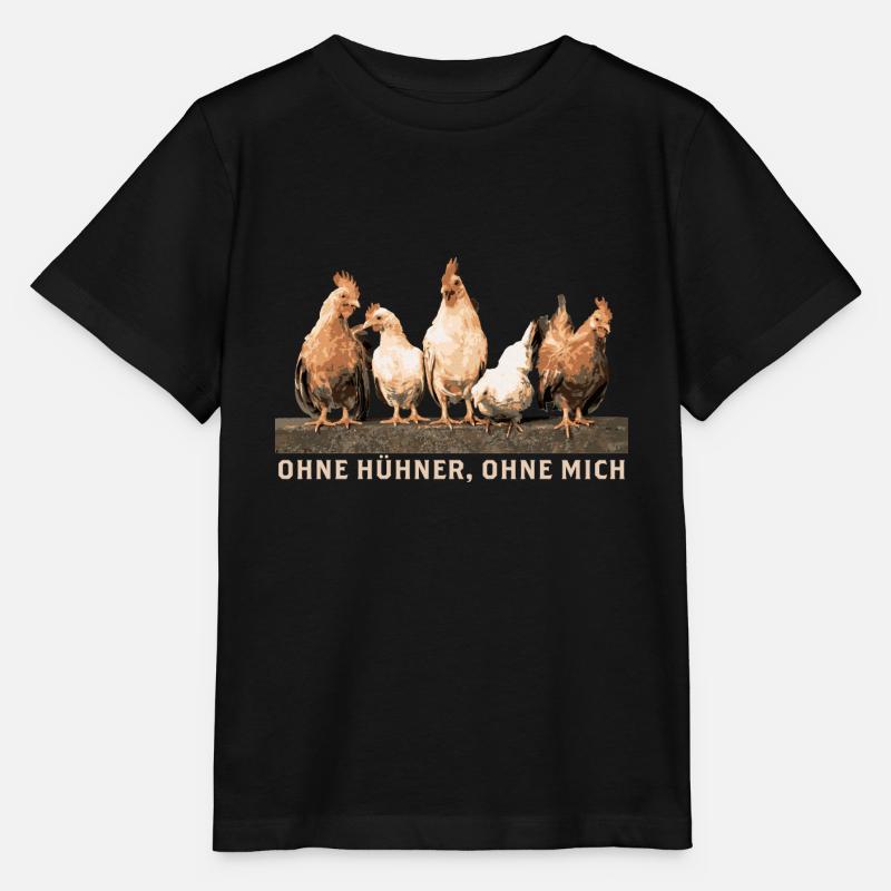 Hühner Huhn Hahn - Stanley/Stella Kinder T-Shirt MINI CREATOR  - Schwarz