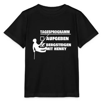 Berg mit henry oder aufgeben - Stanley/Stella Kinder T-Shirt MINI CREATOR  - Schwarz - Vorne - Mikhail (115cm)