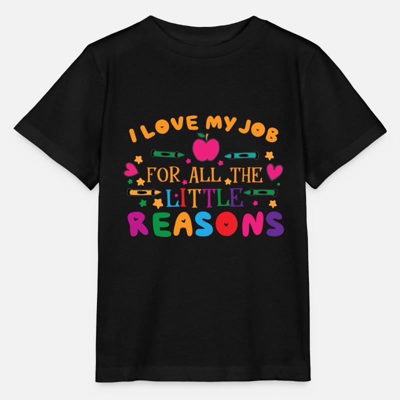 Professeur de maternelle mignon Enseignant d’école - T-shirt bio MINI CREATOR Stanley/Stella Enfant - noir