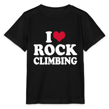 Climber I Love Rock Climbing Bouldering - Stanley/Stella MINI CREATOR Kids’ T-Shirt - black - Front - Mikhail (115cm)