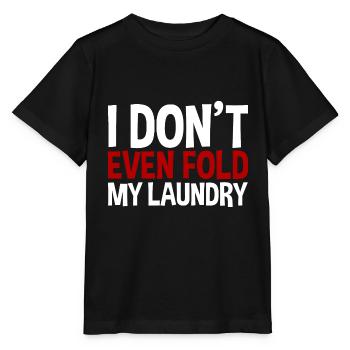 Je ne plie même pas mon linge - T-shirt bio MINI CREATOR Stanley/Stella Enfant - noir - Devant - Mikhail (115cm)