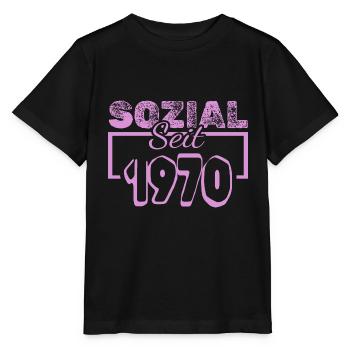 seit 1970 - Stanley/Stella Kinder T-Shirt MINI CREATOR  - Schwarz - Vorne - Mikhail (115cm)