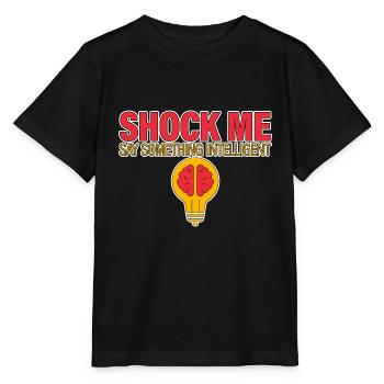Shock Me, Say Something Intelligent 2 - Stanley/Stella Kinder T-Shirt MINI CREATOR  - Schwarz - Vorne - Mikhail (115cm)