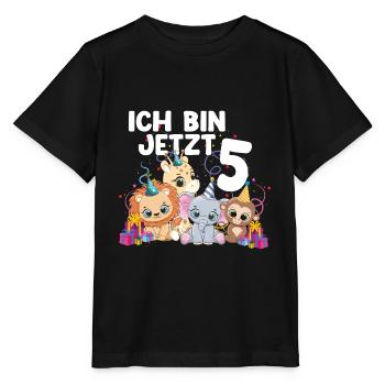 Ich bin jetzt 5 kindergeburtstag Geschenk Idee - Stanley/Stella Kinder T-Shirt MINI CREATOR  - Schwarz - Vorne - Mikhail (115cm)