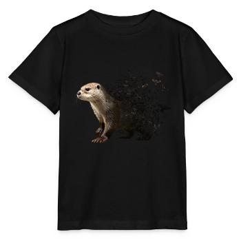 Otter - Stanley/Stella Kinder T-Shirt MINI CREATOR  - Schwarz - Vorne - Mikhail (115cm)