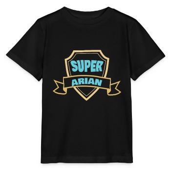 Arian as a first name - Stanley/Stella MINI CREATOR Kids’ T-Shirt - black - Front - Mikhail (115cm)