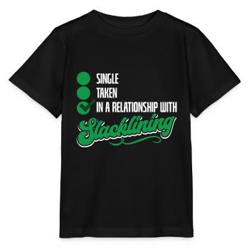 Slacklining In A Relationship With Blacklining - Stanley/Stella MINI CREATOR Kids’ T-Shirt - black - Front - Mikhail (115cm)