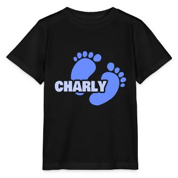 Geburt Charly - Stanley/Stella Kinder T-Shirt MINI CREATOR  - Schwarz - Vorne - Mikhail (115cm)