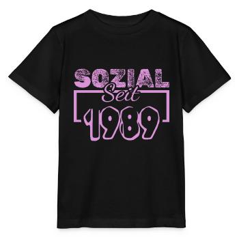 Travailleur social 1989 - T-shirt bio MINI CREATOR Stanley/Stella Enfant - noir - Devant - Mikhail (115cm)