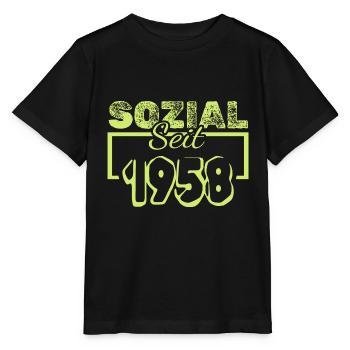 Travailleur social 1958 - T-shirt bio MINI CREATOR Stanley/Stella Enfant - noir - Devant - Mikhail (115cm)