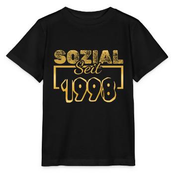 Travailleur social 1998 - T-shirt bio MINI CREATOR Stanley/Stella Enfant - noir - Devant - Mikhail (115cm)