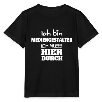 Profession : Concepteur de médias - T-shirt bio MINI CREATOR Stanley/Stella Enfant - noir - Devant - Mikhail (115cm)