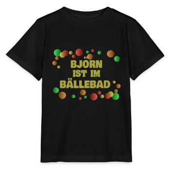 Bälle Björn - Stanley/Stella Kinder T-Shirt MINI CREATOR  - Schwarz - Vorne - Mikhail (115cm)