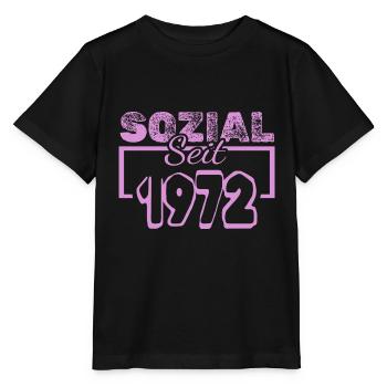 Travailleur social 1972 - T-shirt bio MINI CREATOR Stanley/Stella Enfant - noir - Devant - Mikhail (115cm)