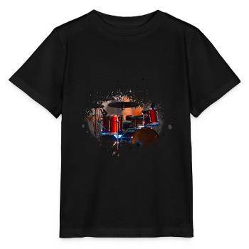 Drums drummers Band - Stanley/Stella MINI CREATOR Kids’ T-Shirt - black - Front - Mikhail (115cm)
