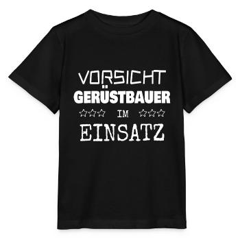 Gift for scaffolders - Stanley/Stella MINI CREATOR Kids’ T-Shirt - black - Front - Mikhail (115cm)