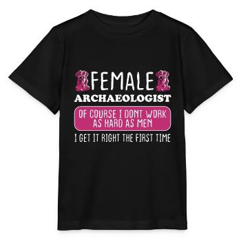 Archéologue pour la première fois - T-shirt bio MINI CREATOR Stanley/Stella Enfant - noir - Devant - Mikhail (115cm)