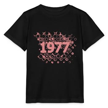 Retro 1977 - Stanley/Stella Kinder T-Shirt MINI CREATOR  - Schwarz - Vorne - Mikhail (115cm)