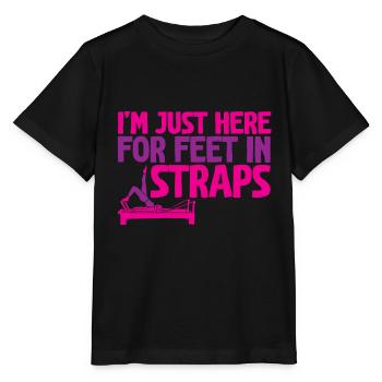 I'm Just Here For Feet In Straps 2 - Stanley/Stella Kinder T-Shirt MINI CREATOR  - Schwarz - Vorne - Mikhail (115cm)