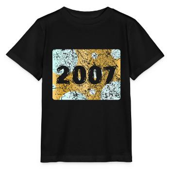 Zahl 2007 - Stanley/Stella Kinder T-Shirt MINI CREATOR  - Schwarz - Vorne - Mikhail (115cm)