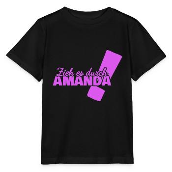 Amanda als Vorname - Stanley/Stella Kinder T-Shirt MINI CREATOR  - Schwarz - Vorne - Mikhail (115cm)