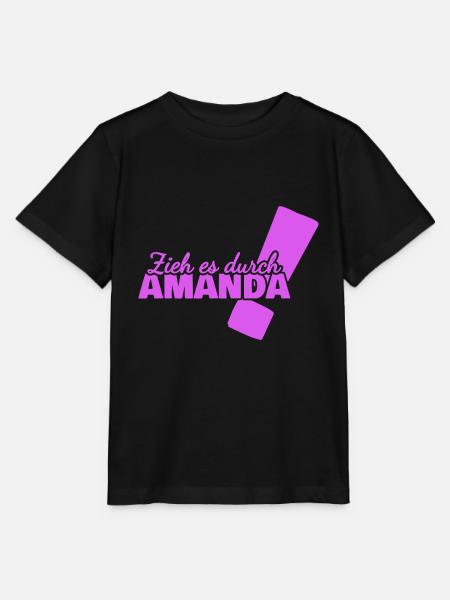 Amanda als Vorname - Stanley/Stella Kinder T-Shirt MINI CREATOR - Schwarz