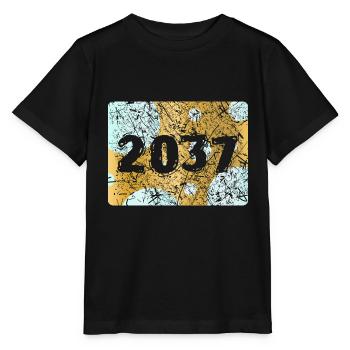 Zahl 2037 - Stanley/Stella Kinder T-Shirt MINI CREATOR  - Schwarz - Vorne - Mikhail (115cm)