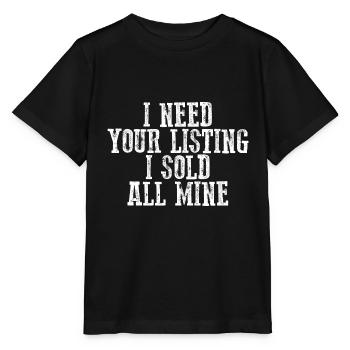 J’ai besoin de votre annonce J’ai vendu tout le mien 3 - T-shirt bio MINI CREATOR Stanley/Stella Enfant - noir - Devant - Mikhail (115cm)