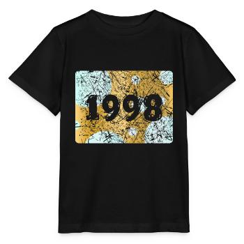 Zahl 1998 - Stanley/Stella Kinder T-Shirt MINI CREATOR  - Schwarz - Vorne - Mikhail (115cm)