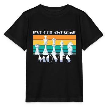 I've Got Some Awesome Moves Chess Player Gift - Stanley/Stella Kinder T-Shirt MINI CREATOR  - Schwarz - Vorne - Mikhail (115cm)