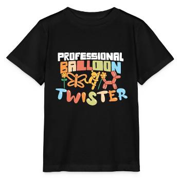Professional Balloon Animal Twister Circus - Stanley/Stella MINI CREATOR Kids’ T-Shirt - black - Front - Mikhail (115cm)