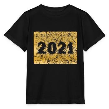 Zahl 2021 - Stanley/Stella Kinder T-Shirt MINI CREATOR  - Schwarz - Vorne - Mikhail (115cm)