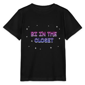 Bi in the Closet Bisexual LGBTQ Bi Pride LGBT - Stanley/Stella MINI CREATOR Kids’ T-Shirt - black - Front - Mikhail (115cm)
