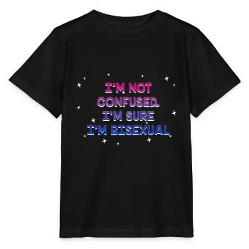 Je suis sûr que je suis bisexuel bi positivité bi fierté - T-shirt bio MINI CREATOR Stanley/Stella Enfant - noir - Devant - Mikhail (115cm)