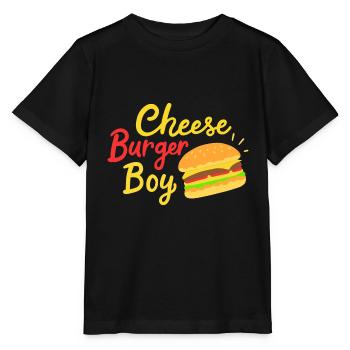 Cheeseburger Boy - Stanley/Stella Kinder T-Shirt MINI CREATOR  - Schwarz - Vorne - Mikhail (115cm)