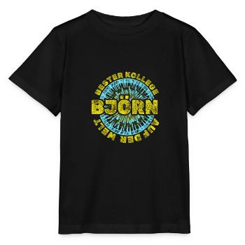 Vorname Björn - Stanley/Stella Kinder T-Shirt MINI CREATOR  - Schwarz - Vorne - Mikhail (115cm)