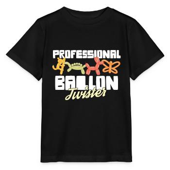 Professional Balloon Animal Twister Circus - Stanley/Stella MINI CREATOR Kids’ T-Shirt - black - Front - Mikhail (115cm)