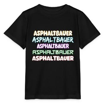 Constructeur d’asphalte comme métier - T-shirt bio MINI CREATOR Stanley/Stella Enfant - noir - Devant - Mikhail (115cm)