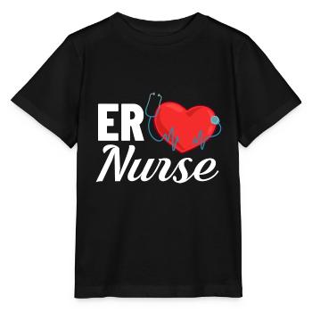 Infirmière d’urgence Premiers soins - T-shirt bio MINI CREATOR Stanley/Stella Enfant - noir - Devant - Mikhail (115cm)