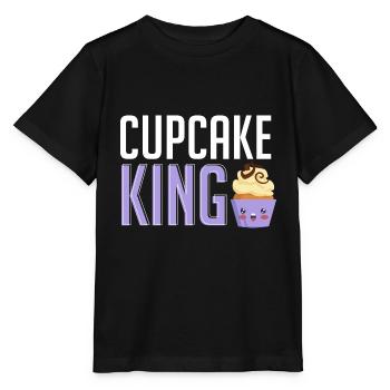 Cupcake King Baking Baker Pâtissier Chef Homme - T-shirt bio MINI CREATOR Stanley/Stella Enfant - noir - Devant - Mikhail (115cm)
