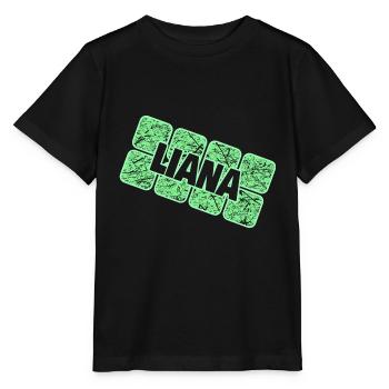 Liana als Vorname - Stanley/Stella Kinder T-Shirt MINI CREATOR  - Schwarz - Vorne - Mikhail (115cm)