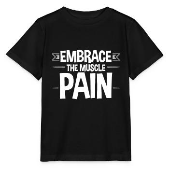 Embrassez la douleur musculaire 2 - T-shirt bio MINI CREATOR Stanley/Stella Enfant - noir - Devant - Mikhail (115cm)