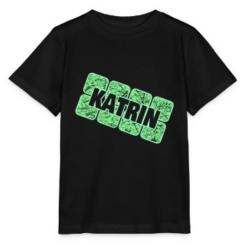 Katrin als Vorname - Stanley/Stella Kinder T-Shirt MINI CREATOR  - Schwarz - Vorne - Mikhail (115cm)