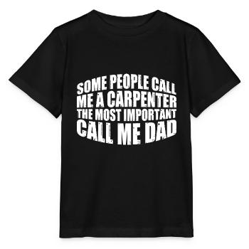 Certaines personnes m’appellent un charpentier 4 - T-shirt bio MINI CREATOR Stanley/Stella Enfant - noir - Devant - Mikhail (115cm)