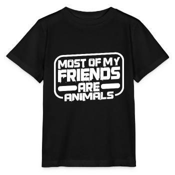 La plupart de mes amis sont des animaux 2 - T-shirt bio MINI CREATOR Stanley/Stella Enfant - noir - Devant - Mikhail (115cm)