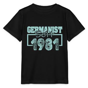 seit 1981 - Stanley/Stella Kinder T-Shirt MINI CREATOR  - Schwarz - Vorne - Mikhail (115cm)